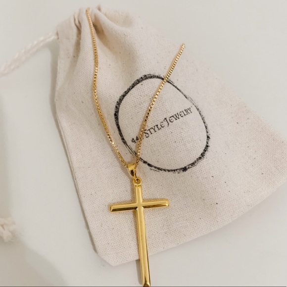 Classic Cross Necklace | 18k Gold Filled - Picture 6 of 7